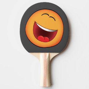 Trowel of ping pong with emoji. ping pong paddle