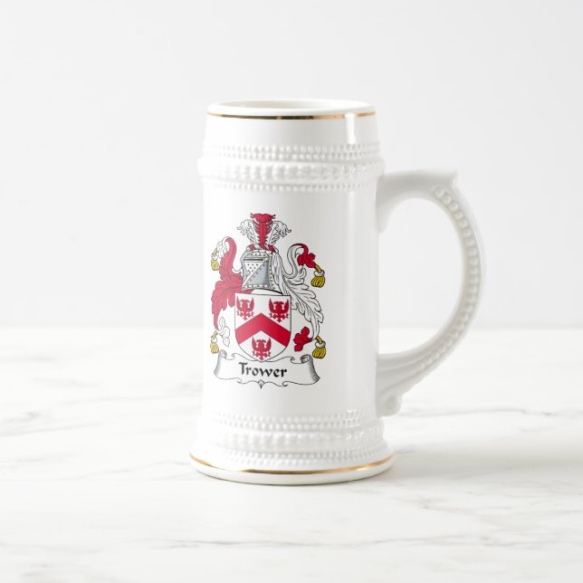 Trower Family Crest Beer Stein (Right)