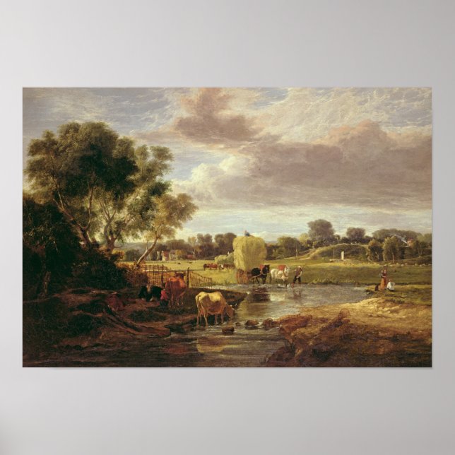 Trowse Meadows, Near Norwich, 1828 Poster (Front)