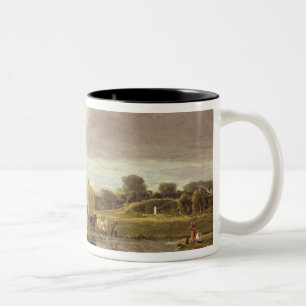 Trowse Meadows, Near Norwich, 1828 Two-Tone Coffee Mug