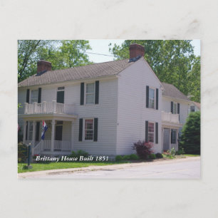 Troy 066, Brittany House Built 1851 Postcard