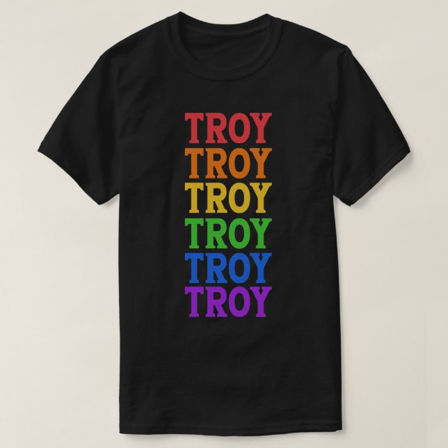 TROY RAINBOW TEXTE TShirt (Design devant)