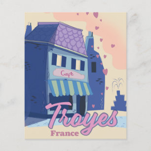 Troyes France travel poster Flyer