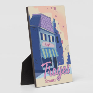 Troyes France travel poster Plaque
