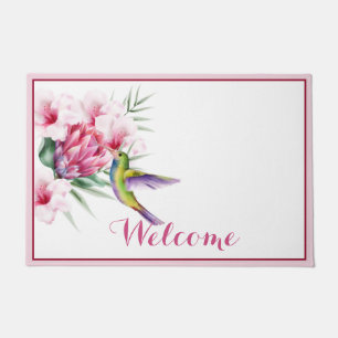 Trropical bird custom  doormat