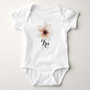 Tru Name Baby Girls Reveal Newborn Flower Pink Bodysuit