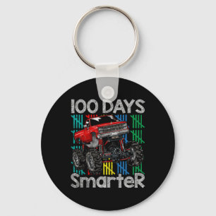 Truck 100 Days Smarter Kids 100th Day Of School Keychain