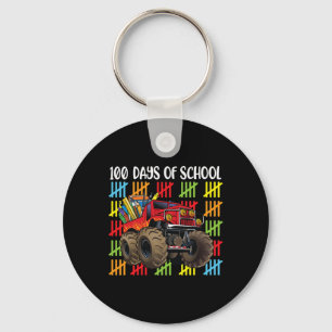 Truck 100th Day Of School Boys Kids  Keychain