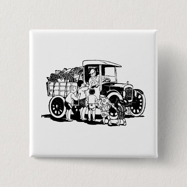 Truck 2 Inch Square Button (Front)