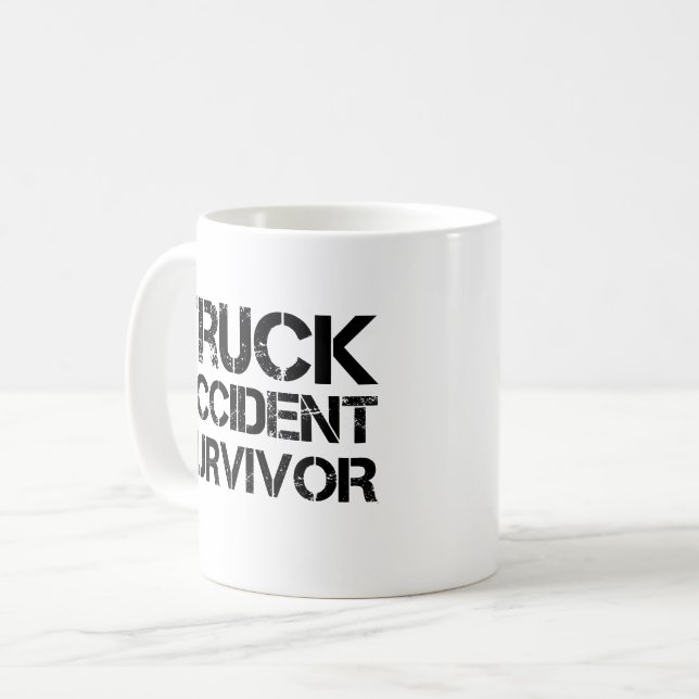 Truck Accident Survivor Coffee Mug (Front Left)