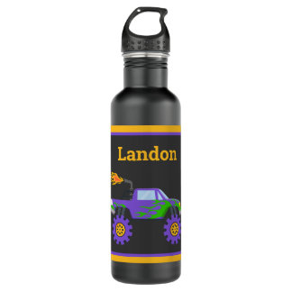 Truck Budget Personalized Name Kids 710 Ml Water Bottle