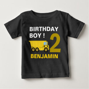All Ages Under Construction Birthday Party Toy Trucks Gift for Boys T-Shirt