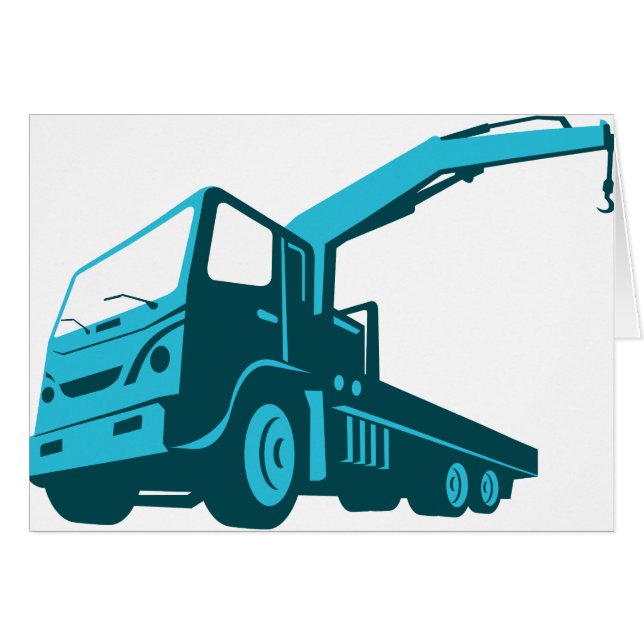 truck crane cartage hoist retro (Front Horizontal)