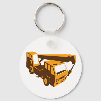 truck crane cartage hoist retro keychain