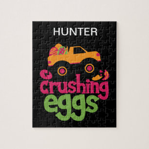 "TRUCK CRUSHING EGGS" PUZZLE PERSONALIZED.