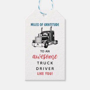 Truck Driver Appreciation Week  Thank You Tags 