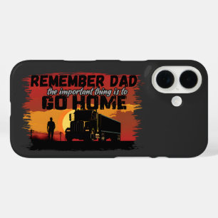 Truck Driver Dad Road Journey Family Love Design iPhone 16 Case