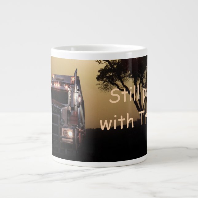 Truck driver large coffee mug (Front)