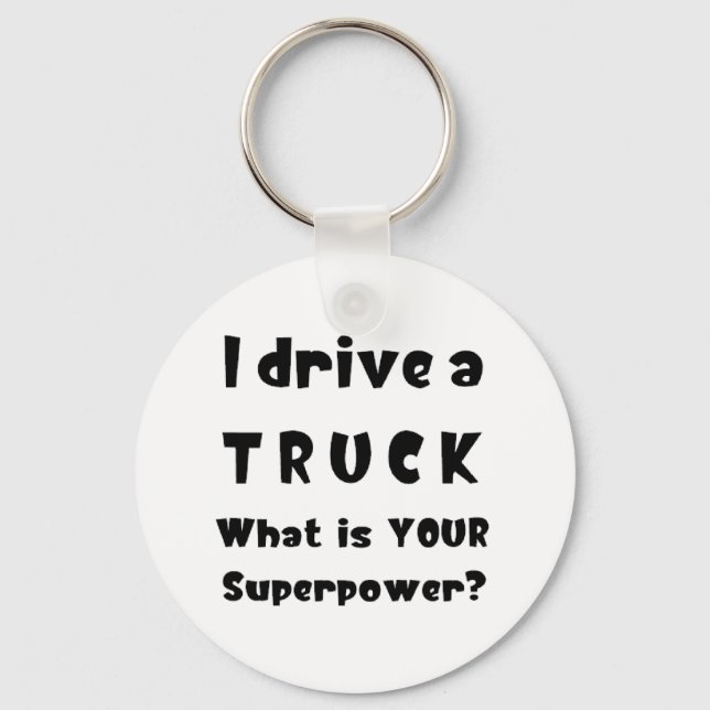 Truck driver Magnet Keychain (Front)