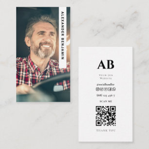 Truck Driver Photo QR Code Business Card