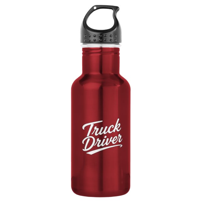 Truck Driver Script Typography Gift 532 Ml Water Bottle (Front)