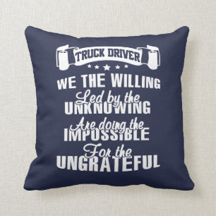 Truck Driver Throw Pillow