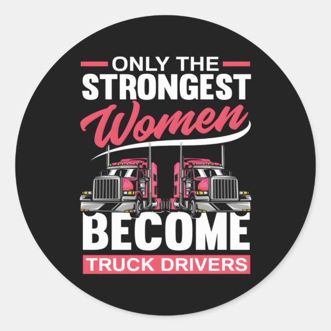 Truck Driver Truck Trucker Classic Round Sticker (Front)