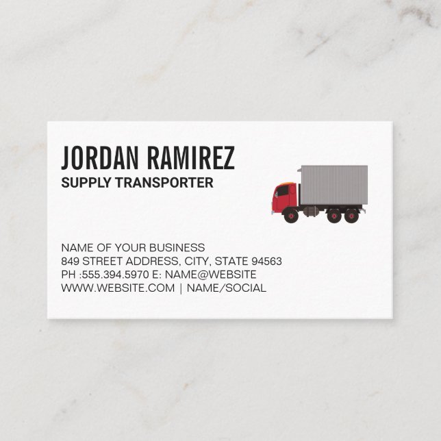 Truck Driver Vehicle Appointment Card (Front)
