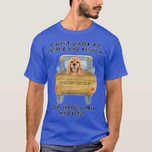 Truck Driving Dog American Cocker Spaniel T-Shirt