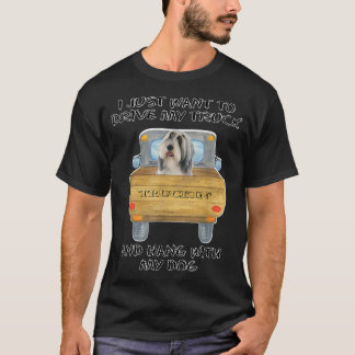 Truck Driving Dog Bearded Collie T-Shirt