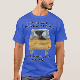Truck Driving Dog German Pinscher T-Shirt