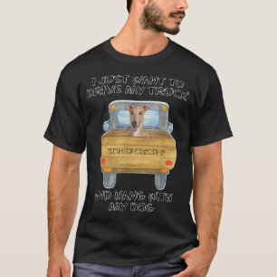 Truck Driving Dog Greyhound T-Shirt