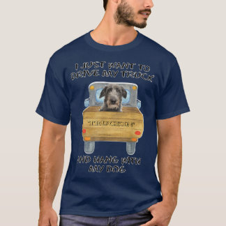 Truck Driving Dog Scottish Deerhound  T-Shirt