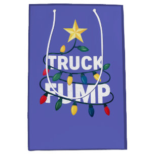 Truck Fump Minimal Art Xmas Lights And Star Medium Gift Bag