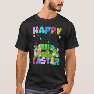 Truck Happy Easter Funny Garbage Truck Easter Sun T-Shirt