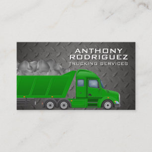 Truck Hauling Material   Steel Business Card