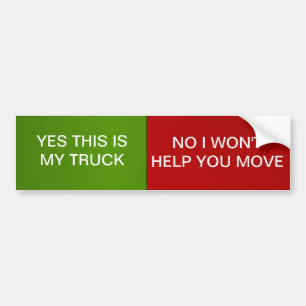 Truck Humour Bumper Sticker