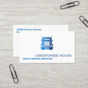 Truck Mechanic Simple Business Card