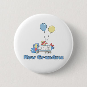 Truck New Grandma Baby Boy 2 Inch Round Button