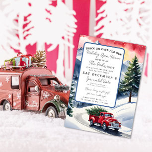 Truck on over Christmas party open house Invitation
