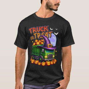Truck or Treat Garbage Truck Halloween Costume Hum T-Shirt