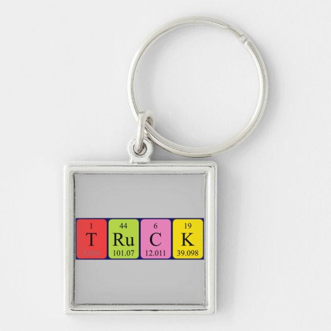 Truck periodic table keyring (Front)