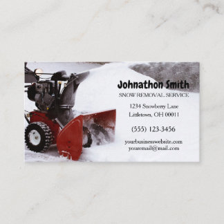 Truck Plow Snow Removal Service Business Card