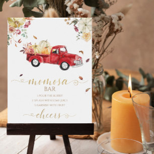 Truck Pumpkin Fall Baby Shower MOMosa Bar Sign
