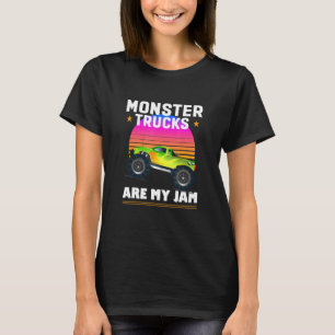 Truck Retro Style Monster Trucks Are My Jam T-Shirt