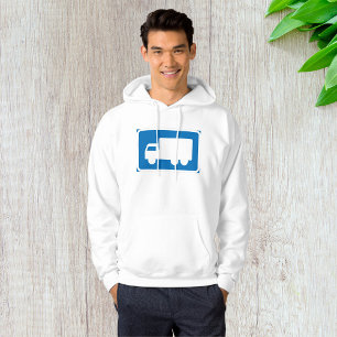 Truck Route Road Sign Blue Transport Symbol Hoodie