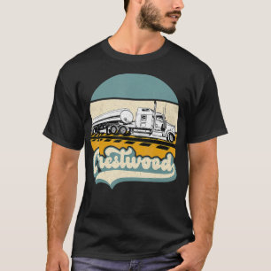 Truck Semi Stuck on Railroad Tracks Crestwood T-Shirt