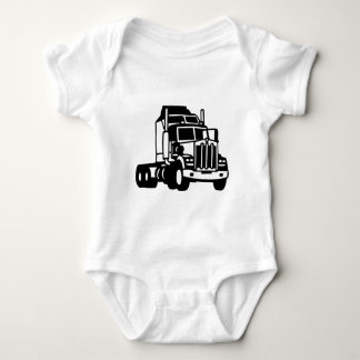 TRUCK semi trailer trucker american Baby Bodysuit