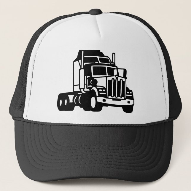 TRUCK semi trailer trucker  american Trucker Hat (Front)