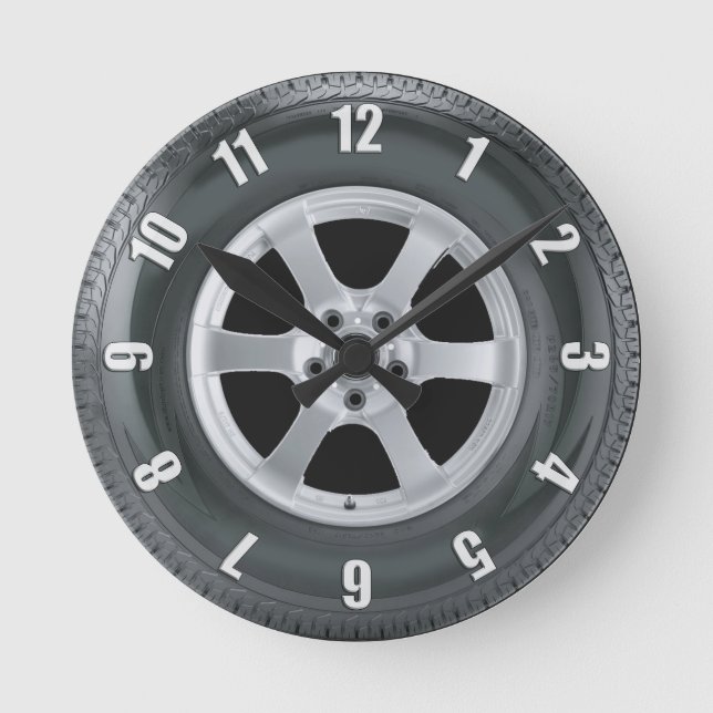 Truck Tire Truck Tire Trucs Horloge d'art (Recto)